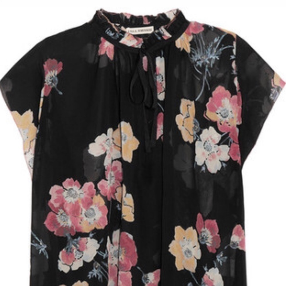 Ulla Johnson Saadi Floral print silk georgette blouse size 2 - Picture 4 of 10